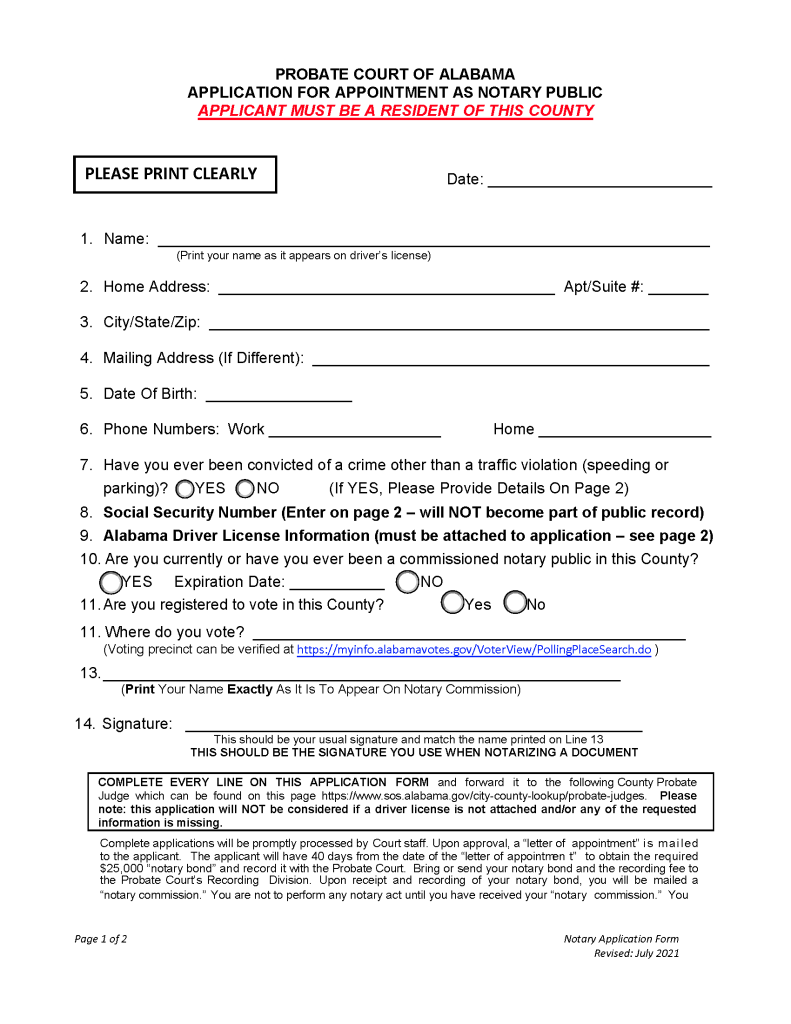 Free Alabama Notary Renewal How to Renew (Instructions) PDF